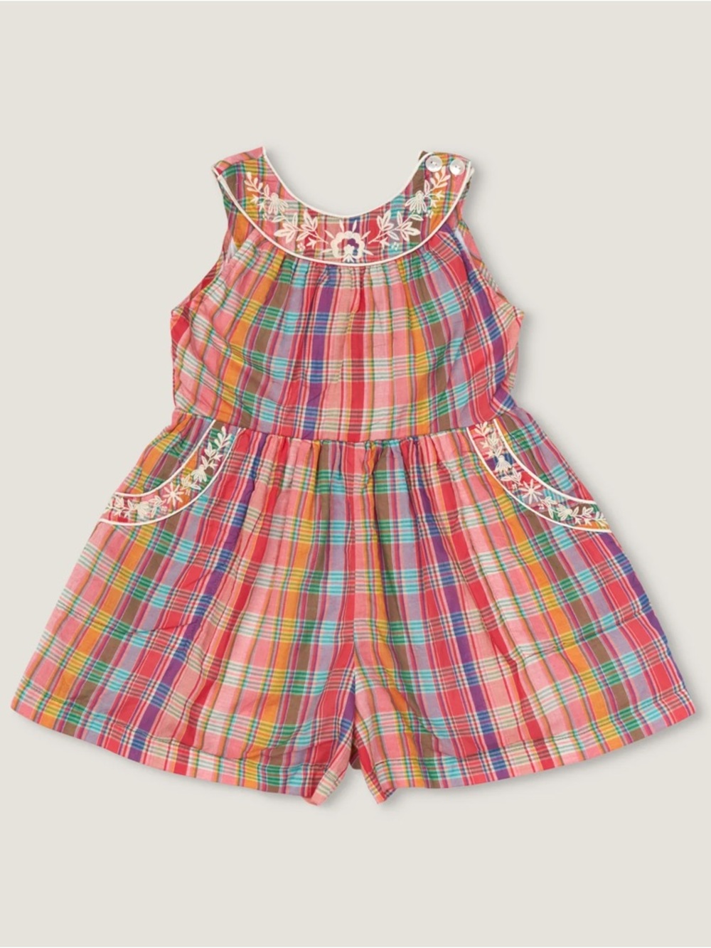 NWOT Lali Thea Romper Red Madras Plaid